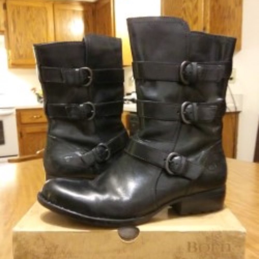 Born Black Leather Boots